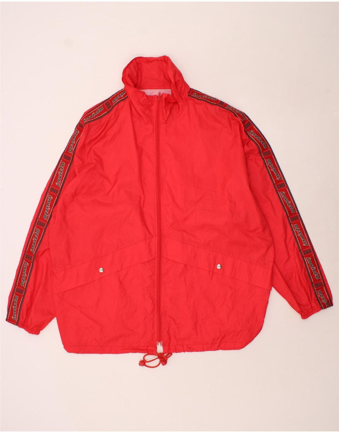 INVICTA Mens Hooded Rain Jacket XL Red Polyamide Vintage Invicta and Second-Hand Invicta from Messina Hembry 