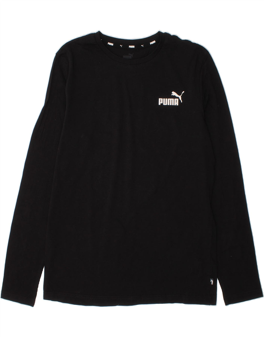 PUMA Boys Graphic Top Long Sleeve 15-16 Years Black Cotton Vintage Puma and Second-Hand Puma from Messina Hembry 