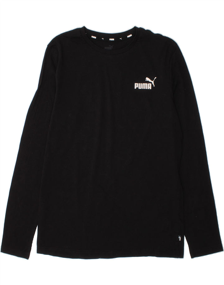 PUMA Boys Graphic Top Long Sleeve 15-16 Years Black Cotton Vintage Puma and Second-Hand Puma from Messina Hembry 