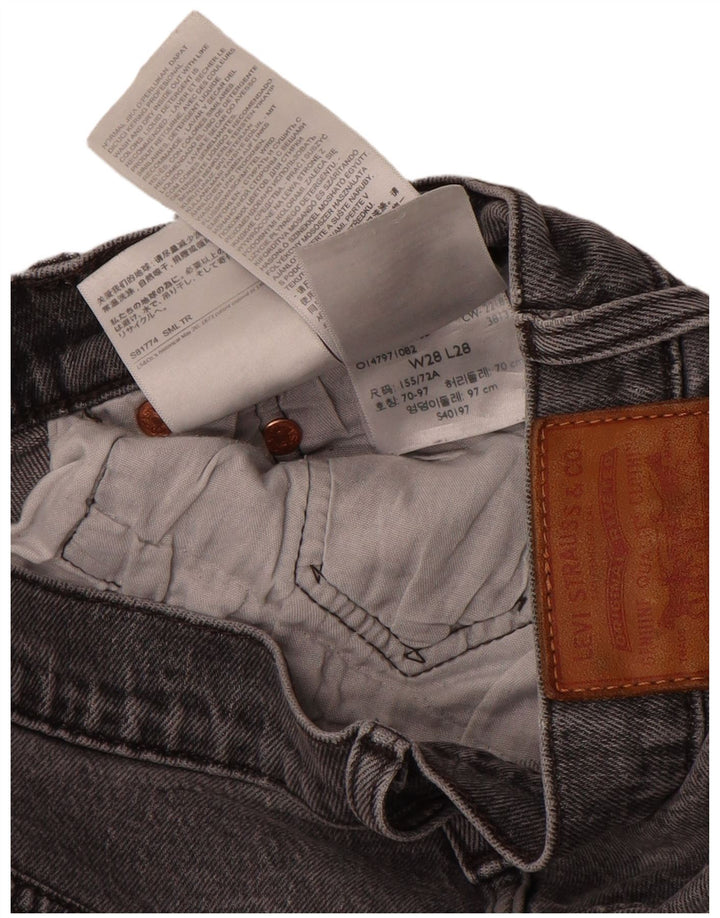 Levi's Vaqueros Rectos 501 Para Mujer W28 L28 Algodón Gris