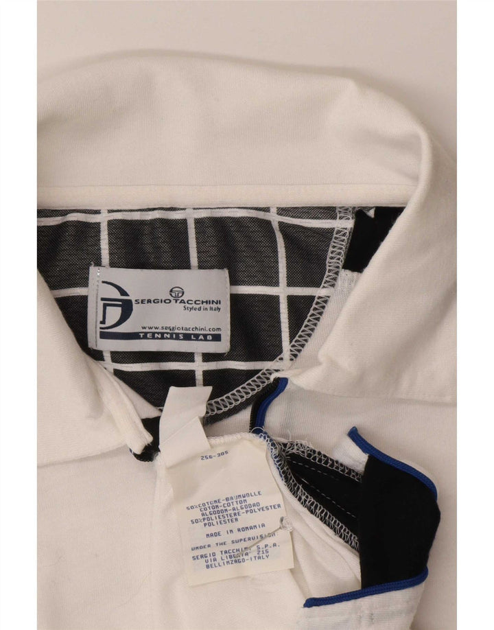 Sergio Tacchini Polo De Hombre Small Blanco Colorblock Algodón