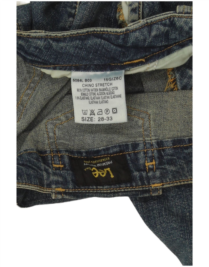 Vaqueros Lee De Pierna Ancha Para Mujer W28 L30 Algodón Azul