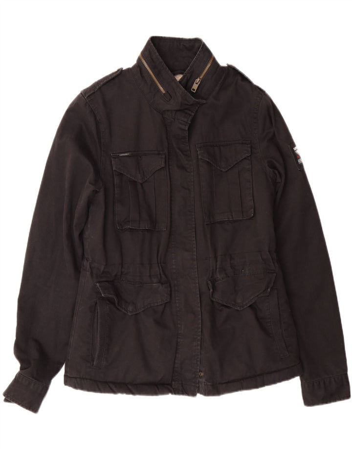 SUPERDRY Chaqueta militar para mujer UK 10 Small Black Cotton
