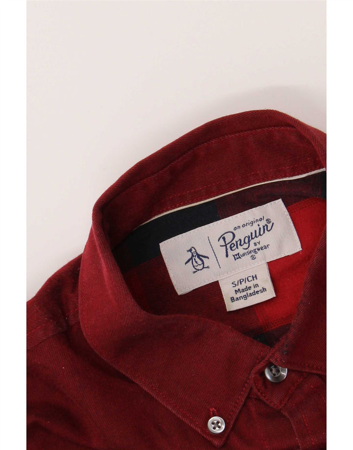 Camisa Penguin Hombre Pequeña Granate