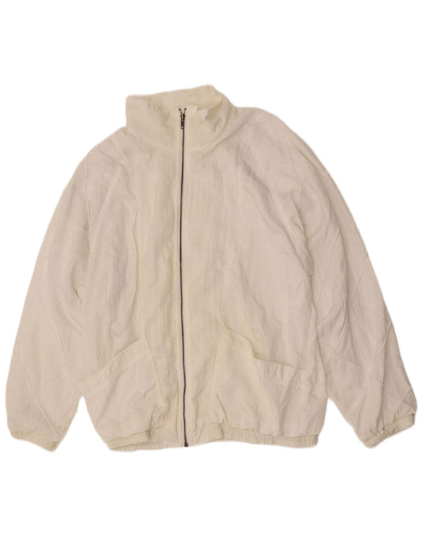 Chaqueta bomber activa para hombre UK 44 2XL Poliamida blanca