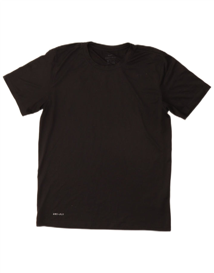 Camiseta Nike Dri Fit para hombre Top poliéster negro mediano