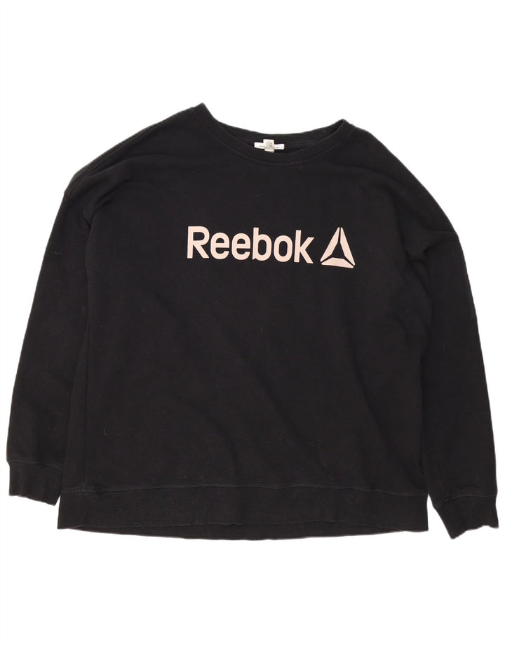 Reebok Hombre Graphic Sudadera Jumper XL Negro
