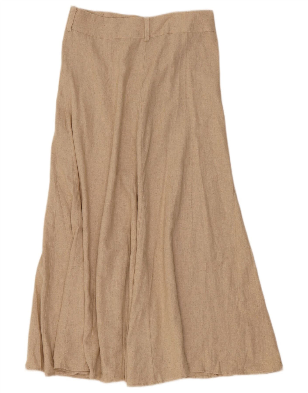 ZARA Mujer Falda Midi Mediana W30 Lino Beige