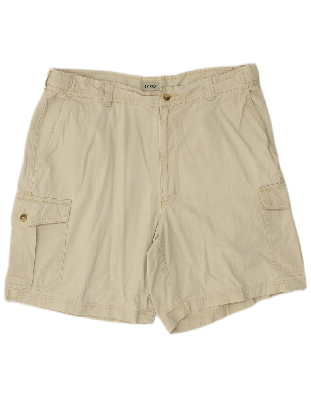 IZOD Pantalones cortos cargo para hombre W34 Algodón beige grande