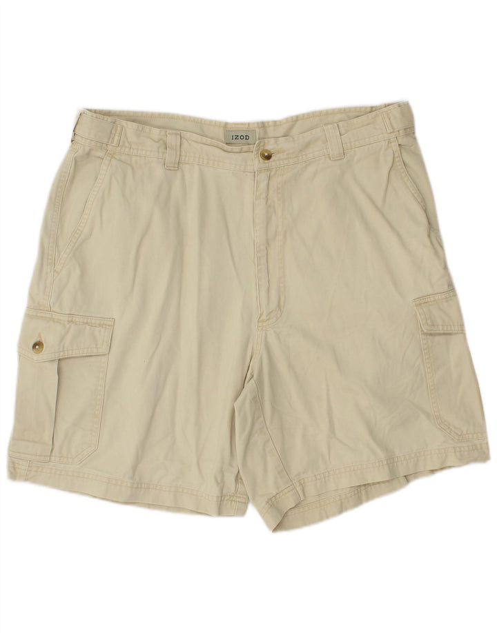 IZOD Pantalones cortos cargo para hombre W34 Algodón beige grande