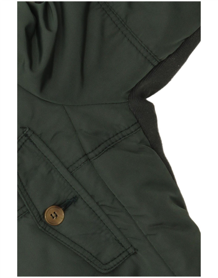 Murphy & Nye Abrigo acolchado con capucha para mujer UK 46 Large Green
