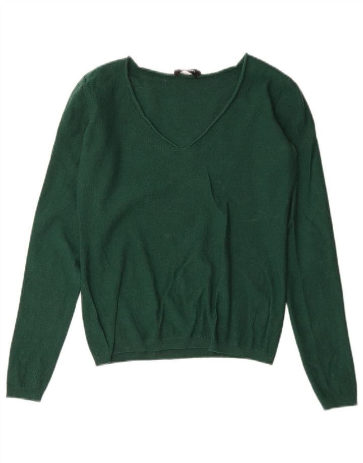 Max & Co. Suéter tipo jersey con cuello en V para mujer UK 10 Small Green