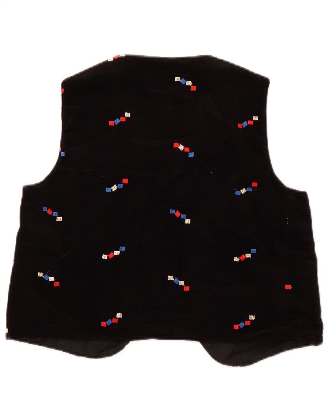 Vintage mujer terciopelo OPEN chaleco US 2 XS negro