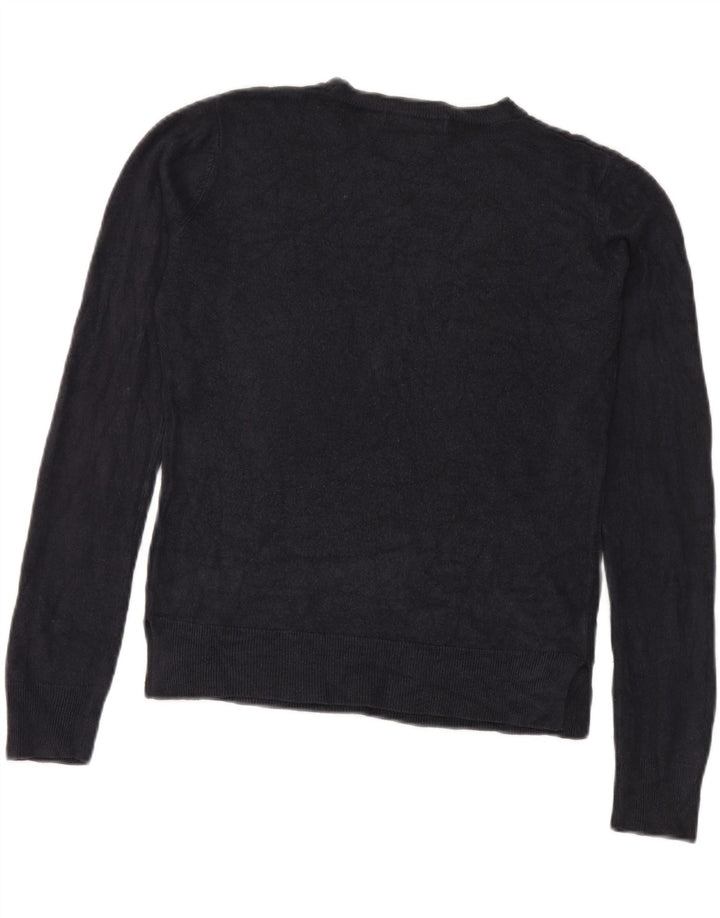 Marks & Spencer - Jersey de cuello redondo para mujer, talla 40, talla M, color azul marino