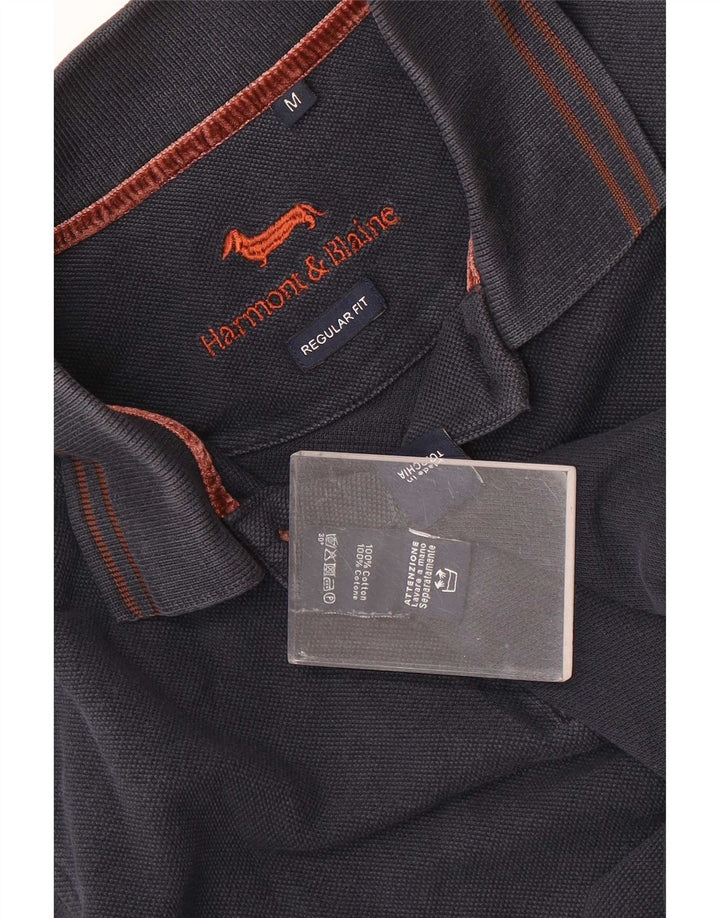 Harmont & Blaine Polo De Manga Larga De Ajuste Regular Para Hombre Azul Marino Medio