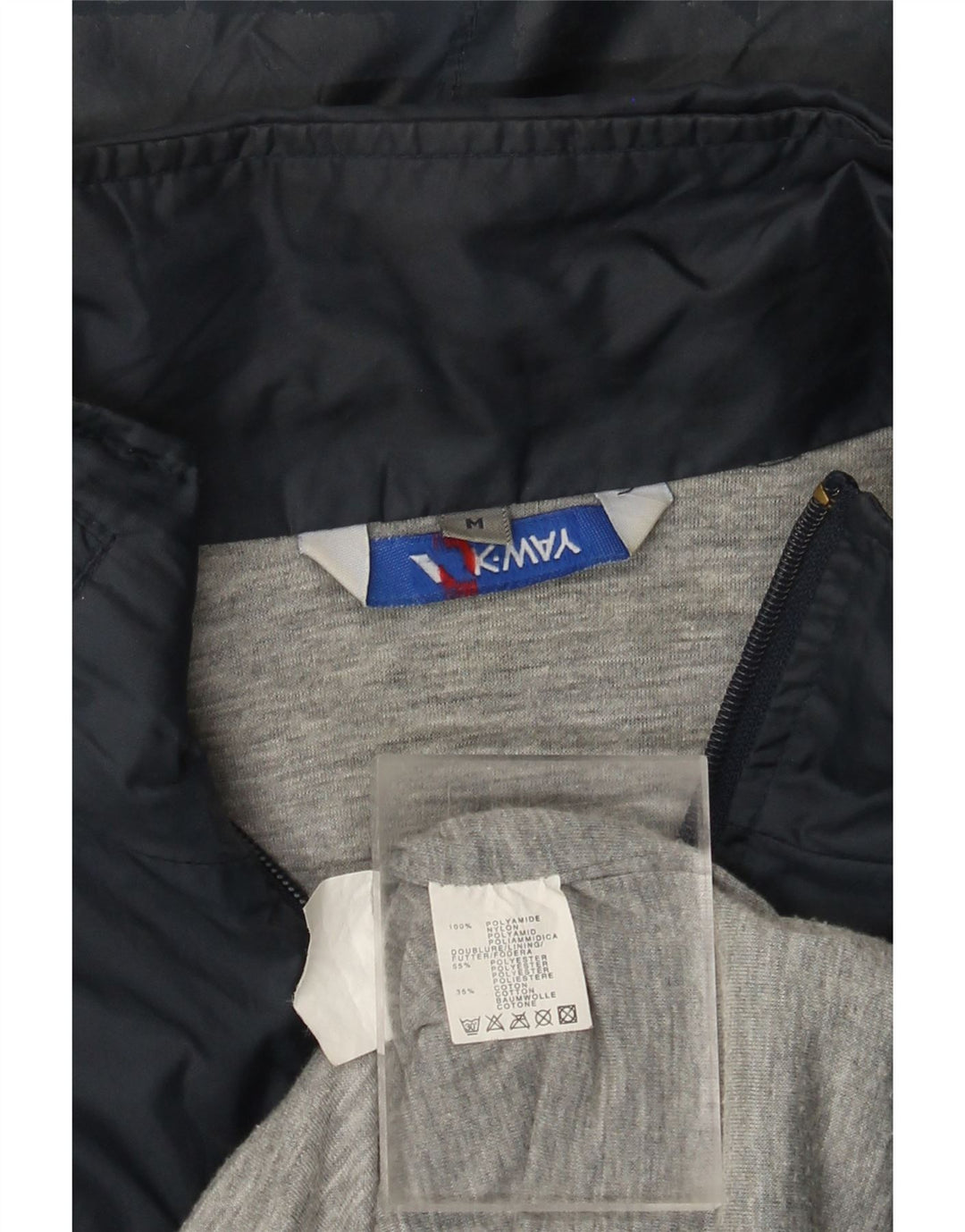 K-WAY Chaqueta impermeable con capucha para hombre UK 38 Medium Azul marino Poliamida