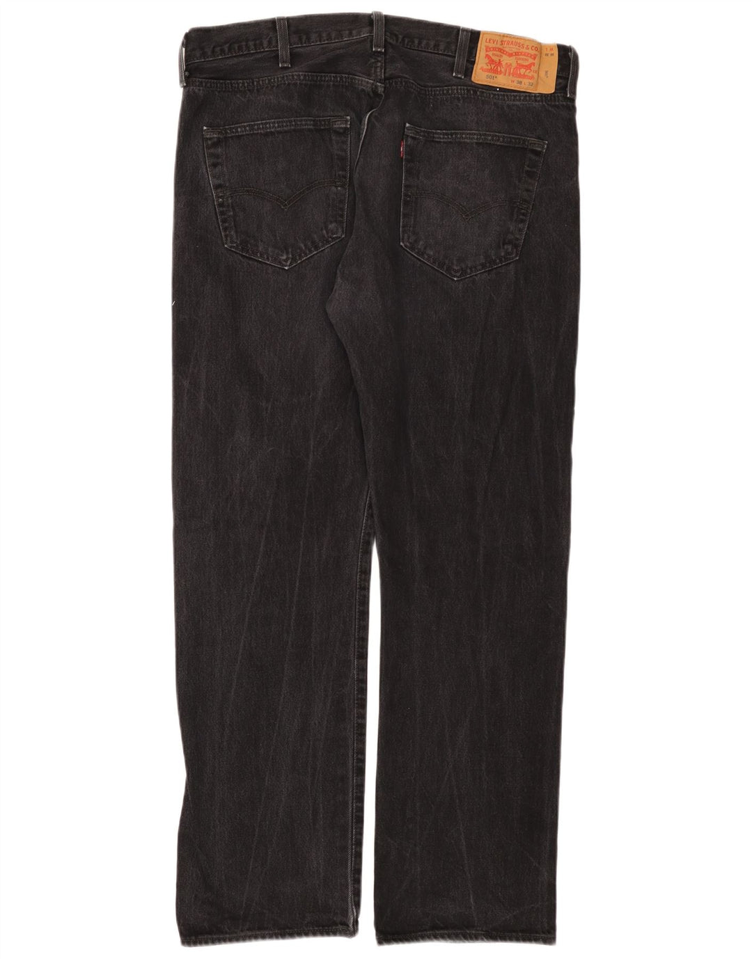 LEVI'S Jeans rectos 501 para hombre W38 L32 Algodón negro