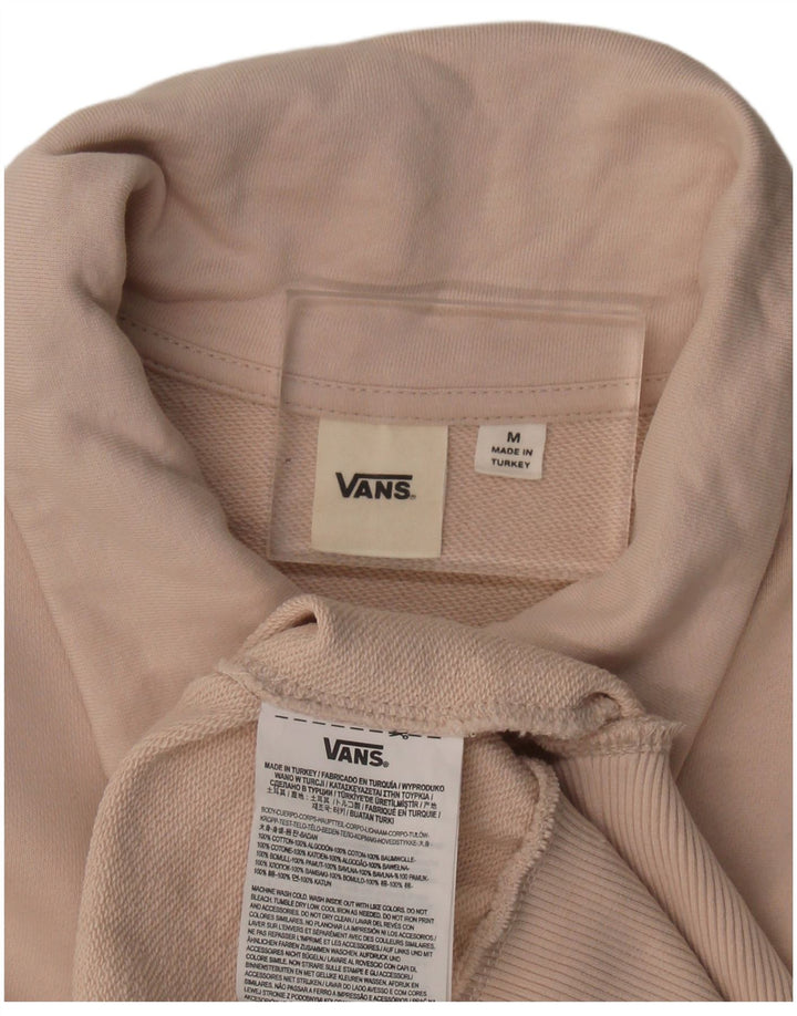 Vans Hombre Polo Neck Sudadera Jumper Algodón Rosa Medio