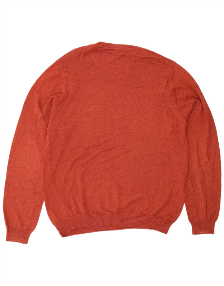 Marks & Spencer Suéter tipo jersey con cuello redondo y ajuste regular para hombre Naranja mediano