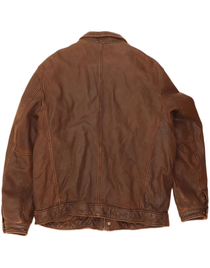 Conbipel Chaqueta de cuero para hombre IT 58 2XL Cuero marrón