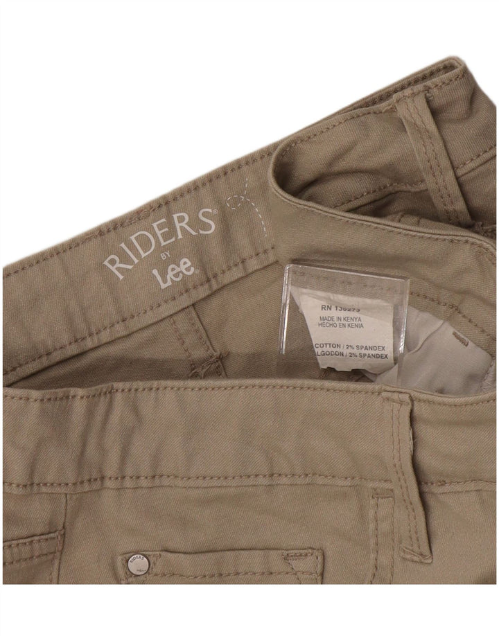 Pantalones cortos casuales Lee Riders de talle medio para mujer W30 Algodón beige medio