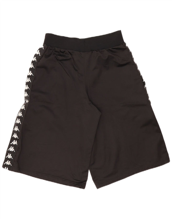 Kappa Mens Graphic Sport Shorts Pequeño Negro
