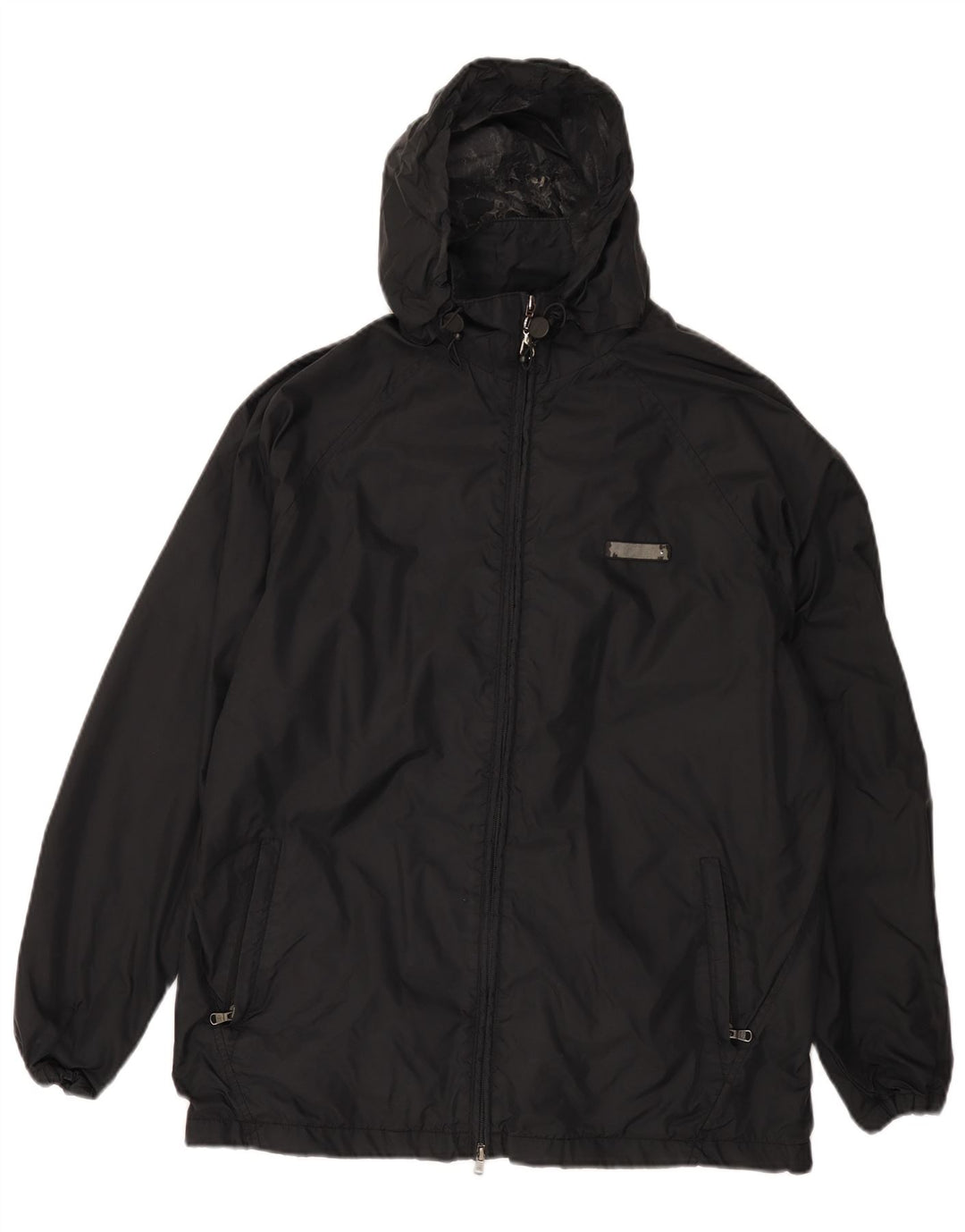 Champion Chaqueta impermeable con capucha para hombre UK 36 Small Black Polyamide
