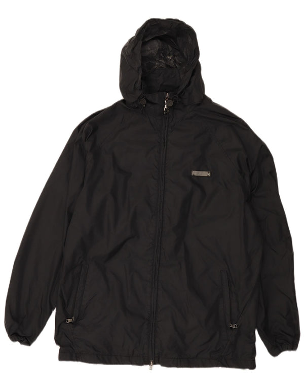 Champion Chaqueta impermeable con capucha para hombre UK 36 Small Black Polyamide