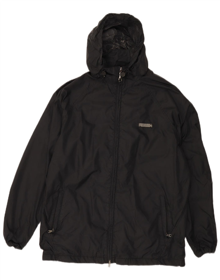 Champion Chaqueta impermeable con capucha para hombre UK 36 Small Black Polyamide