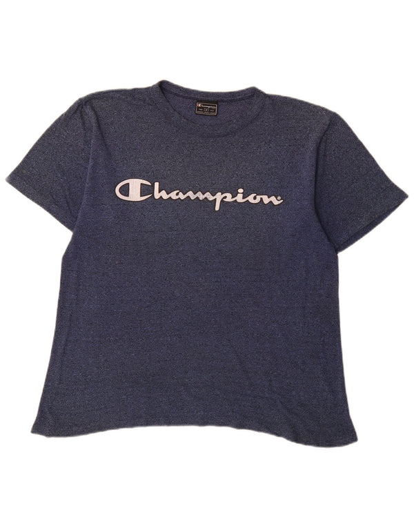 Champion Camiseta Gráfica Para Hombre Top Medium Azul Marino Algodón
