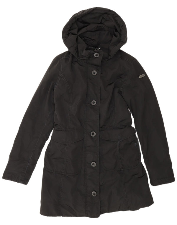 Napapijri Abrigo acolchado holgado con capucha para mujer UK 6 XS Poliéster negro