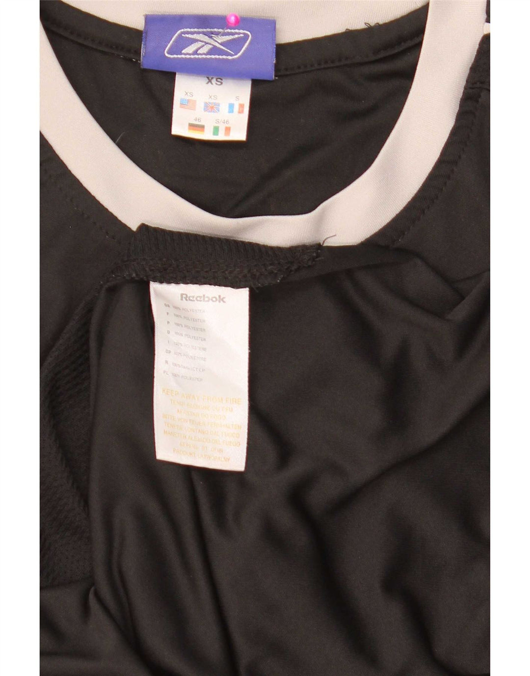 Reebok Hombre Graphic Vest Top XS Negro Colorblock Poliéster