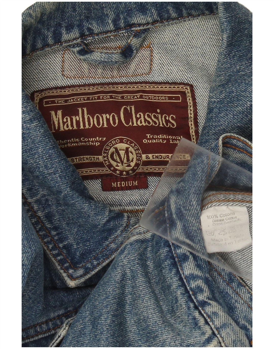 Marlboro Classics Chaqueta vaquera para hombre UK 38 Algodón azul medio