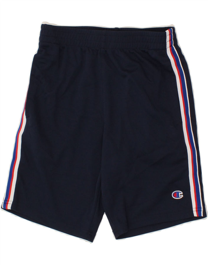 CHAMPION Womens Sport Shorts UK 12 Medium  Navy Blue Polyester Vintage Champion and Second-Hand Champion from Messina Hembry 