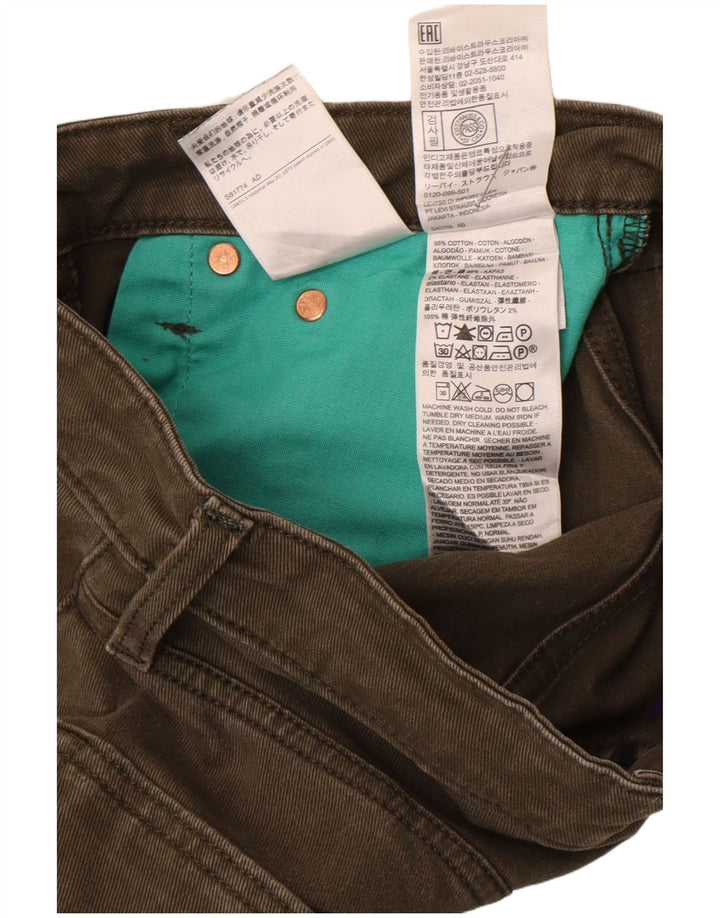 Levi's Hombre 511 Slim Jeans W28 L26 Algodón Verde