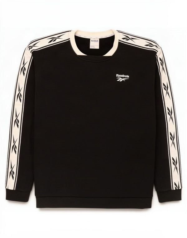 Reebok Sudadera gráfica para mujer Jumper UK 12/14 Medium Black Colourblock