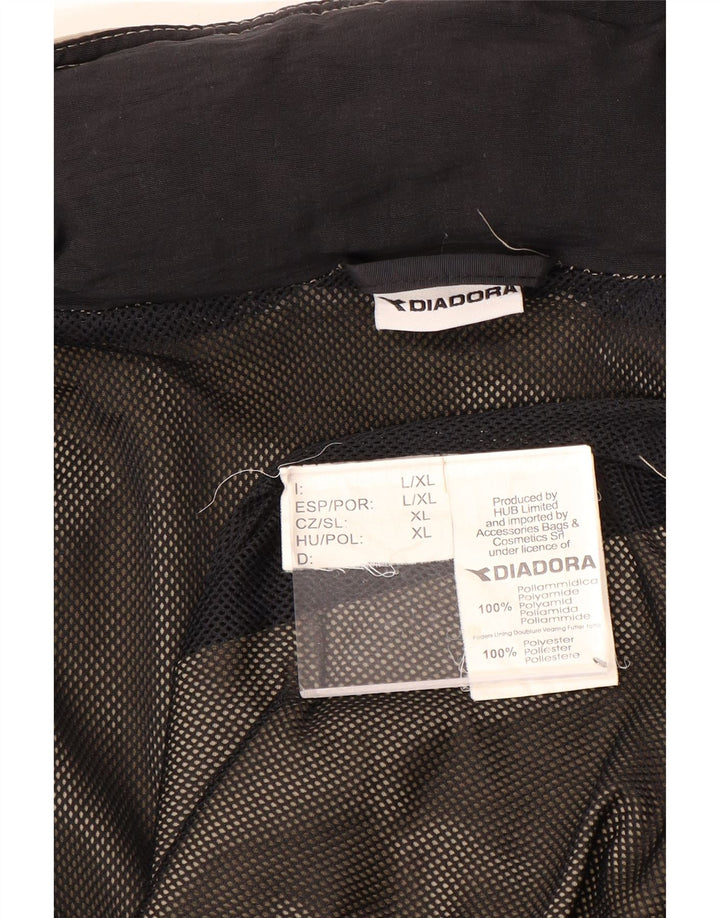 Diadora Chaqueta impermeable con capucha para hombre UK 40 Large Caqui Poliamida