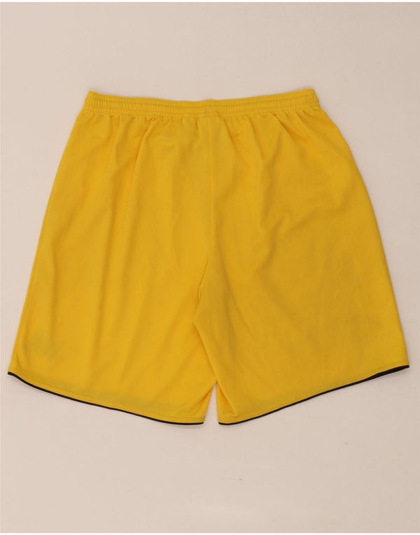 Adidas Mens Climalite Graphic Sport Shorts Medio Amarillo Poliéster