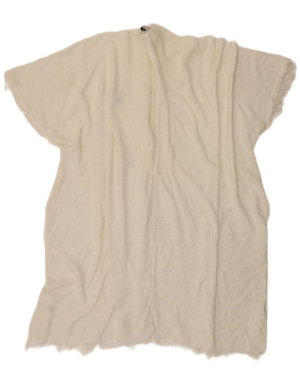 Zara Cárdigan extragrande de manga corta y palangre para mujer UK 44 Medium White