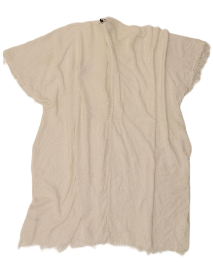 Zara Cárdigan extragrande de manga corta y palangre para mujer UK 44 Medium White