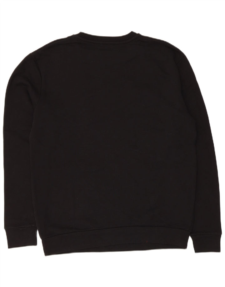 Zara Hombre Sudadera Jumper Large Negro Colorblock Algodón