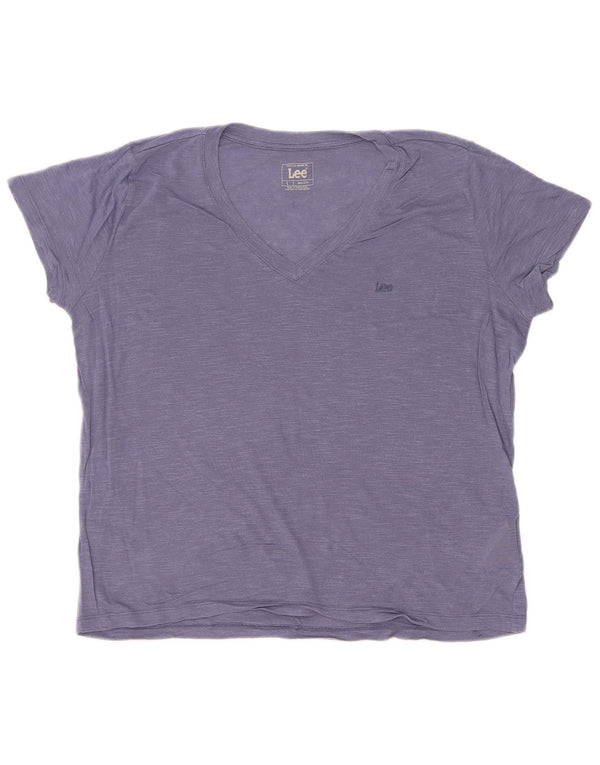 Lee Camiseta Regular Fit para Mujer UK 46 Large Lyocell Azul