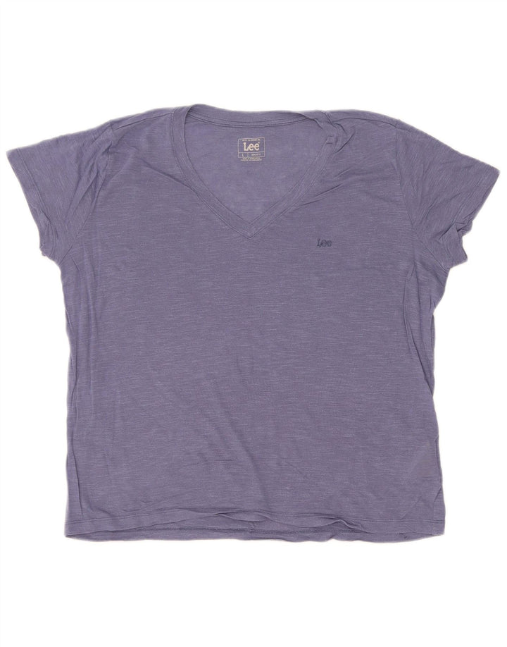 Lee Camiseta Regular Fit para Mujer UK 46 Large Lyocell Azul