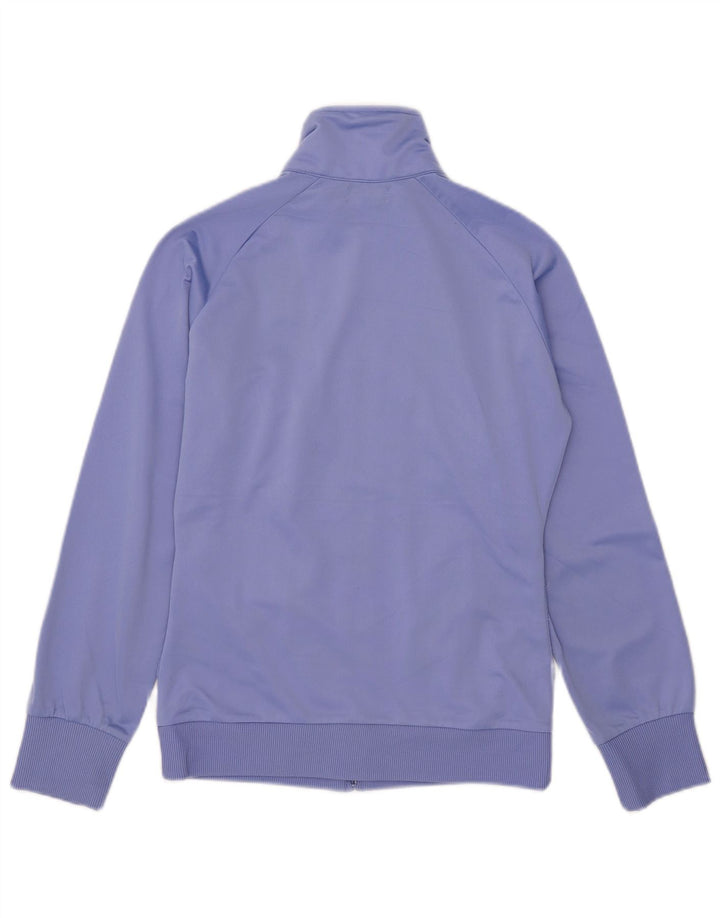 Kappa Mujer Chándal Top Chaqueta UK 40 Grande Púrpura Colorblock Poliéster