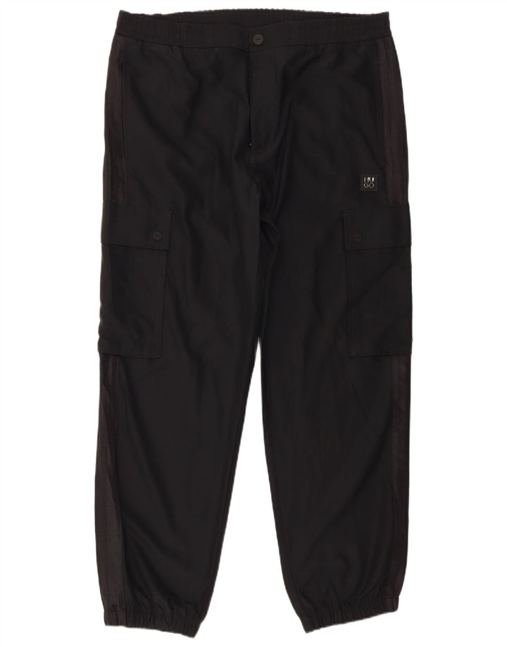 Hugo Boss Hombre Joggers Pantalones cargo Grande W36 L29 Bloque de color negro