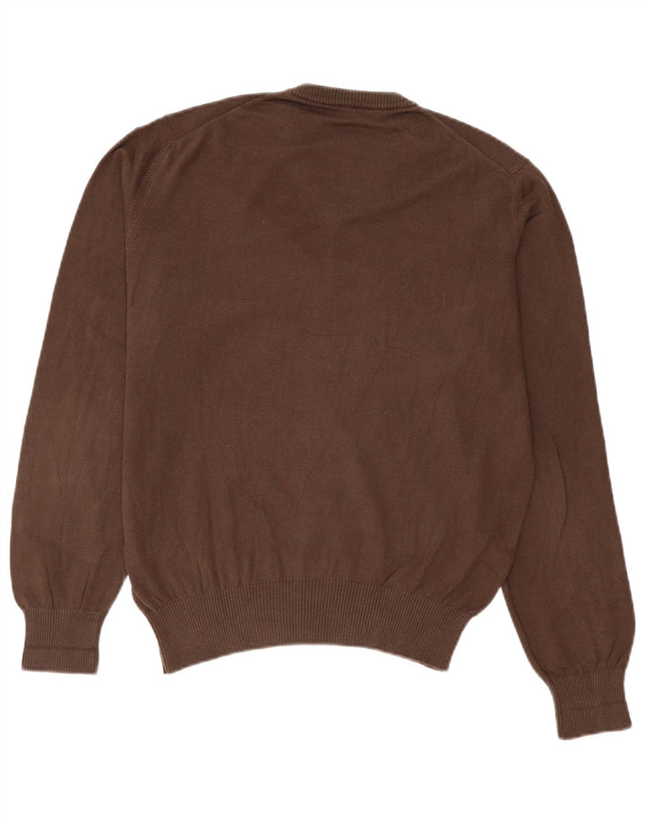 Fay Jersey con Cuello en V para Hombre Large Brown Argyle/Diamond