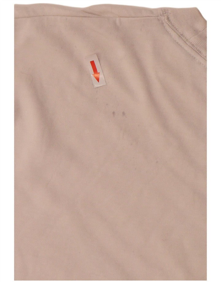 Nike Camiseta con gráfico Swoosh para hombre, parte superior de algodón blanco mediano