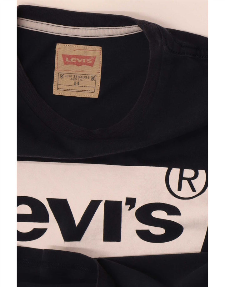 Camiseta Levi's Regular Graphic para niño 13-14 años Logotipo azul marino