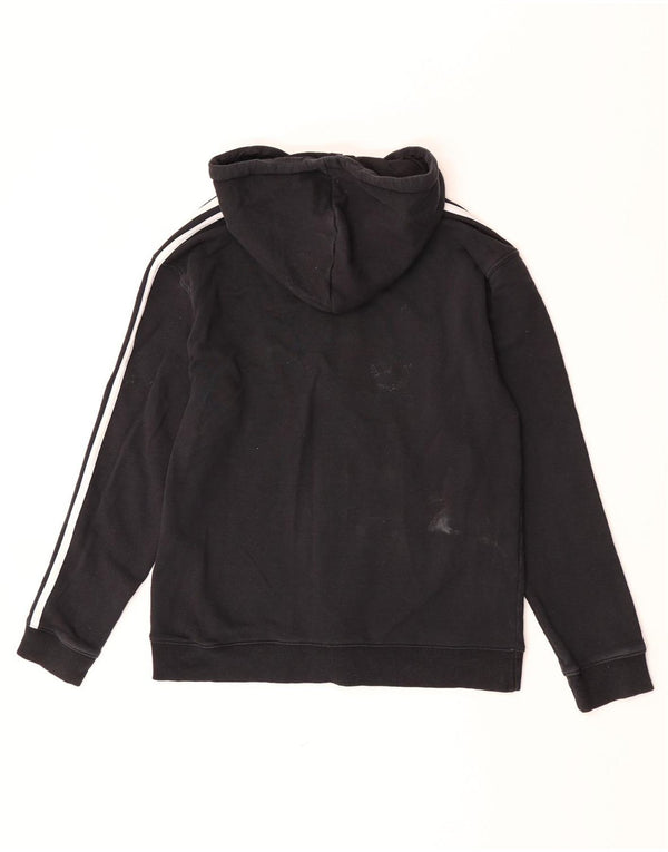 Adidas Sudadera con capucha y cremallera para mujer Reino Unido 12/14 Mediano Negro Algodón