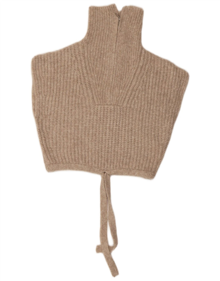Zara Mujer Crop Vest Tank Top UK 44 Medio Beige Poliamida